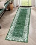 Lahome 2x6 Green Bathroom Runner Rugs Non Slip Washable,Carpet Runners for Hallway 6ft Kitchen Rug