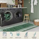 Lahome 2x6 Green Bathroom Runner Rugs Non Slip Washable,Carpet Runners for Hallway 6ft Kitchen Rug