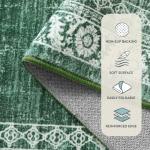 Lahome 2x6 Green Bathroom Runner Rugs Non Slip Washable,Carpet Runners for Hallway 6ft Kitchen Rug