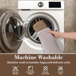 RESARE Waffle Bath Mat for Bathroom, Super Absorbent Bathroom Rugs Non Slip Machine Washable, Ultra Soft Quick Dry Boho Bath Rugs with Tassels for Floor, Upgraded Bordered Design, 24"x36" Brown