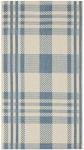 SAFAVIEH Washable Rug Outdoor Courtyard Collection - 2' x 3'7", Beige & Blue, Plaid Pattern, Non-Shedding & Easy Cleaning, Ideal for Patio, Front Door, Entryway, Doormat (CY6201-233)