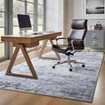 Toneed Modern Abstract Washable Area Rug - Grey 4x6 ft