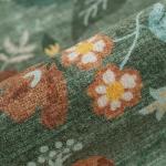 Washable 2x6 Runner Rug for Entryway: Hallway Kitchen Easy-Clean Carpet with Non-Slip Backing Stain-Resistant Low Pile Floor Mat – Perfect for High-Traffic Areas with Pets (2x6 Floral/Green)