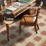 Geanlod Boho Washable Rugs 5x7Ft for Living Room, Geometric Soft Bedroom Area Rugs, Large Checkered Vintage Floor Carpets for Dining Room Nursery Kitchen Study Office, Beige/Orange