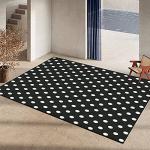 EPONGEKIT Area Rug Non-Slip Floor Mat Black and White Seamless Polka dot Pattern Indoor/Outdoor Living Room Kids Room Bedroom Carpet Runner, 47x63in
