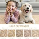 LEEVAN Washable Kitchen Runner Rug, 2' x 4.3' Boho Bathroom Rugs Cotton Tan Reversible Entryway Rug, Farmhouse Hallway Rug Modern Bedroom Carpet for Foyer Front Proch Deco