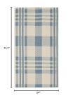SAFAVIEH Washable Rug Outdoor Courtyard Collection - 2' x 3'7", Beige & Blue, Plaid Pattern, Non-Shedding & Easy Cleaning, Ideal for Patio, Front Door, Entryway, Doormat (CY6201-233)