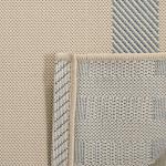 SAFAVIEH Washable Rug Outdoor Courtyard Collection - 2' x 3'7", Beige & Blue, Plaid Pattern, Non-Shedding & Easy Cleaning, Ideal for Patio, Front Door, Entryway, Doormat (CY6201-233)