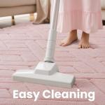 Macgace Ultra Soft Pink Area Rug for Girls Bedroom, 4x6 Modern Geometric Shag Rugs with Nonslip Backing for Living Room, Washable Fuzzy Carpet for Cozy Kids Room Nursery