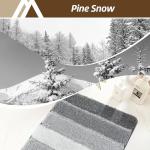 COSY HOMEER Bathroom Rugs 24"x17", Ultra Soft Absorbent Bath Mat with Non-Slip TPR Backing, Machine Washable Shaggy Rug for Bathroom Floor, Grey