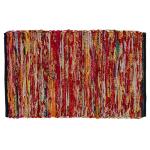 Rug Area Rugs Cotton 2x3 Ft Multicolour Chindi for Livingroom Bedroom Washable RagRug Reversible Farmhouse Kitchen RunnerRug Carpet Area Runner Mat for Hallway, Entryway 24x36 Inch