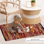 Rug Area Rugs Cotton 2x3 Ft Multicolour Chindi for Livingroom Bedroom Washable RagRug Reversible Farmhouse Kitchen RunnerRug Carpet Area Runner Mat for Hallway, Entryway 24x36 Inch