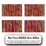 Rug Area Rugs Cotton 2x3 Ft Multicolour Chindi for Livingroom Bedroom Washable RagRug Reversible Farmhouse Kitchen RunnerRug Carpet Area Runner Mat for Hallway, Entryway 24x36 Inch