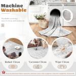 5x7 Area Rugs Washable Rug, Abstract Living Room Rug Large Neutral Modern Area Rug Soft Non Slip Low Pile Stain Resistant Indoor Carpet for Bedroom Nursery Kids Dining Room Office(Grey, 5'x7')