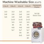 Area Rug 5x7 Rug Machine Washable Non-Slip Low Pile Print Pattern Western Rug for Living Room Bedroom Entryway Tribal Series -Light Pink/Cream