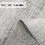 Washable Hallway 2x6 Runner Rugs: Soft Boho Geometric Entryway Kitchen Carpet Non-Slip Neutral Stain-Resistant Floor Mat for Bedroom Bathroom – Gifts for Newlyweds/Household Home Decor(Grey/Ivory,2x6)