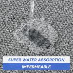 Artoid Mode Grey Machine Washable Non Slip Doormat,Soft Absorbent and Stain Resistant Kitchen Rugs for Sink Hallway Bathroom and Laundry 17x47 Inch