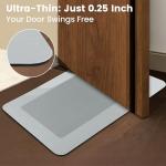 ArtyCozy Super Absorbent Stain Resistant Soft Bath Mat, Non-Slip Bathroom Rug with Rubber Backing, Thin Bath Rug, Easy Care Shower Mat for Bathroom Floor Bathtub Shower Sink, Grey, 17'' × 27''