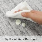 Washable Hallway 2x6 Runner Rugs: Soft Boho Geometric Entryway Kitchen Carpet Non-Slip Neutral Stain-Resistant Floor Mat for Bedroom Bathroom – Gifts for Newlyweds/Household Home Decor(Grey/Ivory,2x6)