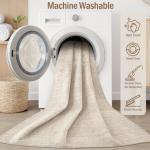 Beige Vintage 5x7 Washable Area Rug