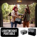 OLANLY Outdoor Rug Waterproof 5x8 ft, Reversible Outdoor Plastic Straw Rug, Boho Patio Rug, Indoor Outdoor Carpet, RV Mat Outside for Patio, Camp, Picnic, Balcony, Deck, Backyard, Black & White