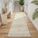 Washable Runner Rug 2x8 Runners for Hallways，Vintage Kitchen Runner Rugs with Non-Slip Backing Hallway Runner Rugs,Ultra-Thin Carpet for Bedroom, Entryway,Bathroom,Laundry Room