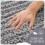 Yimobra Bathroom Rugs Non Slip Washable - Ultra Soft Absorbent Chenille Bath Mat, Quick Dry Shaggy Floor Carpet for Tub Shower, Gray Home Decor Accessories, 24x17 Inch