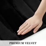 BYSURE Black Memory Foam Bathroom Rug Set 3 Piece, Non Slip Extra Soft Absorbent Washable & Dry Toilet Bath Mat Sets