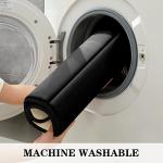 BYSURE Black Memory Foam Bathroom Rug Set 3 Piece, Non Slip Extra Soft Absorbent Washable & Dry Toilet Bath Mat Sets