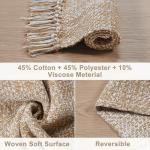 Collive Hallway Runner Rug, 2' x 5' Soft Washable Tan Contemporary Modern Laundry Room Indoor Hand-Woven Cotton Carpet for Bedroom Entryway Front Door Farmhouse Kitchen