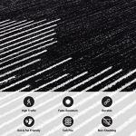 Rugshop Bohemian Stripe Stain Resistant Carpet High Traffic for Hallway Entryway Living Room Kitchen Bedroom Laundry Runner Rug 2' x 7' Black