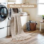 Collive Hallway Runner Rug, 2' x 5' Soft Washable Tan Contemporary Modern Laundry Room Indoor Hand-Woven Cotton Carpet for Bedroom Entryway Front Door Farmhouse Kitchen