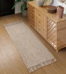 Collive Hallway Runner Rug, 2' x 5' Soft Washable Tan Contemporary Modern Laundry Room Indoor Hand-Woven Cotton Carpet for Bedroom Entryway Front Door Farmhouse Kitchen