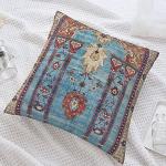 Kaleidee Antique Persian Silk Rug Print 11 Throw Pillow Covers Soft Velvet Decorative Case Cushion Cover for Home Decor Living Room Bed Couch Car 18x18 Inch