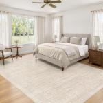 Beige Vintage 5x7 Washable Area Rug