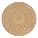 Rug Area Rugs Natural Jute 4' Round for Livingroom Bedroom Washable Reversible RagRug Braided Carpet Farmhouse Kitchen Indoor Outdoor Area Runner Mat for Hallway, Entryway,Garage, Patio