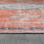 Beverly Rug Non Slip Rugs 5x7 Boho Medallion Floral Non Skid Rubber Backing Easy Silk Soft Area Rug for Living Room Easy to Clean Non Shedding Kitchen Bedroom Indoor Carpet (5 x 7 Orange - Cream)