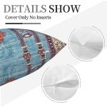 Kaleidee Antique Persian Silk Rug Print 11 Throw Pillow Covers Soft Velvet Decorative Case Cushion Cover for Home Decor Living Room Bed Couch Car 18x18 Inch