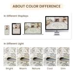 Beige Vintage Washable Area Rug 8x10 Size