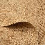 Rug Area Rugs Natural Jute 4' Round for Livingroom Bedroom Washable Reversible RagRug Braided Carpet Farmhouse Kitchen Indoor Outdoor Area Runner Mat for Hallway, Entryway,Garage, Patio