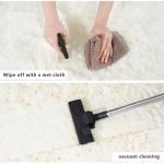 Quntue 4'x4' Cream Round Rugs for Girls Bedroom, Ultra Soft Fluffy Circle Rug for Kids Room, Cute Shag Rugs for Living Room Playroom Tent Castle Home Decor Rug