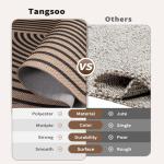 Tangsoo Rainbow Easy Jute Rug,2x3 Washable Small Area Outdoor Rug for Entryway Non-Slip Thin Black Throw Mat Modern Farmhouse Indoor Carpet for Entrance Kitchen Entry Front Porch