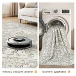 Beige Vintage Washable Area Rug 8x10 Size