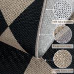 Rugalia Easy Jute Checkered Entryway Rug, 2x3 Black Modern Indoor Outdoor Doormat, Washable Non-Slip Neutral Small Kitchen Rug Farmhouse Diamond Throw Rugs for Entrance Bedroom Bathroom