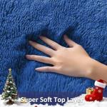 Ophanie Blue Rug, Boys 4x6 Rugs for Bedroom Royal Dark Blue Carpet Nursery Aesthetic, Kids Playroom Navy Area Rugs for Girls Teen Home Decor, Fluffy Shag Bedside Floor Living Room Carpet