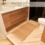 KIBAGA Beautiful Jute Rug for Your Home - This Natural 2x3 ft Hand Woven Rug Fits Perfectly Into Your Entry Area, Kitchen Or Living Room - Modern Braided Mat Enhances Any Boho/Farmhouse Decor