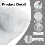 yulidayang White Fluffy Round Area Rugs for Bedroom,3'X3'Shag Circle Area Rugs for Girls Room,Non Slip Fuzzy Plush Rug for Kids Room Living Room and Dorm Home Decor Rug