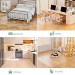 Clear Floor Mat 5x8 for Under Dining Table – Plastic Waterproof Non Slip Vinyl Area Rug, Hard Floor Protector Against Spills & Scratches, Easy Clean Carpet Cover for Kitchen, Living Room