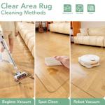 Clear Floor Mat 5x8 for Under Dining Table – Plastic Waterproof Non Slip Vinyl Area Rug, Hard Floor Protector Against Spills & Scratches, Easy Clean Carpet Cover for Kitchen, Living Room