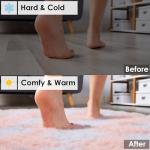 KICMOR Light Pink and White Rugs for Bedroom Girls, 4x6 Fluffy Fuzzy Checkered Shag Area Rug Shaggy Bedside Carpet, Soft Plush Cute Rug for Toddler Kids Baby Nursery Teen Dorm Living Room Home Decor